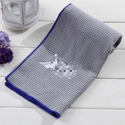 Microfiber Waffle Weave Golf Towel With Grommet And Hook
