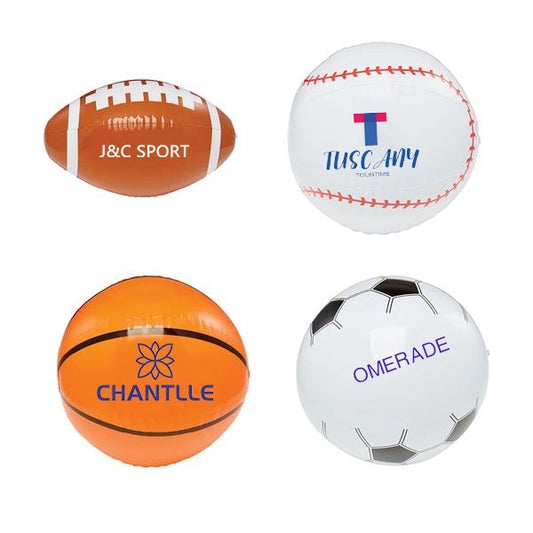 16" Sport Beach Balls - Football, Basketball, Baseball