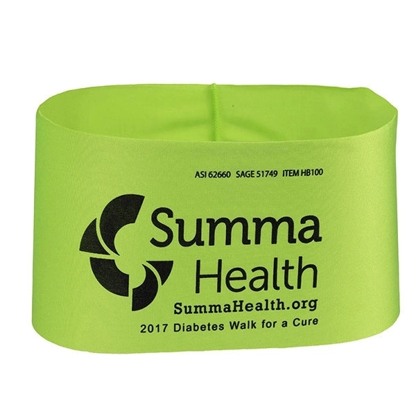 Sporty Headband Headwear with Silkscreen Logo