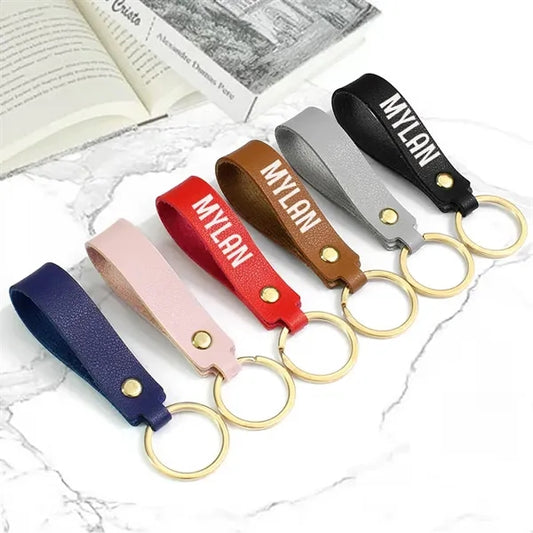 PU Leather Wristlet Keychain