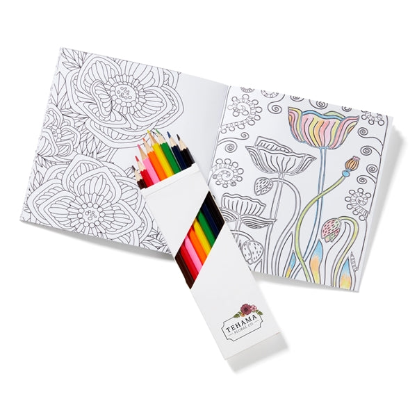 Deluxe Flowers Adult Coloring Book