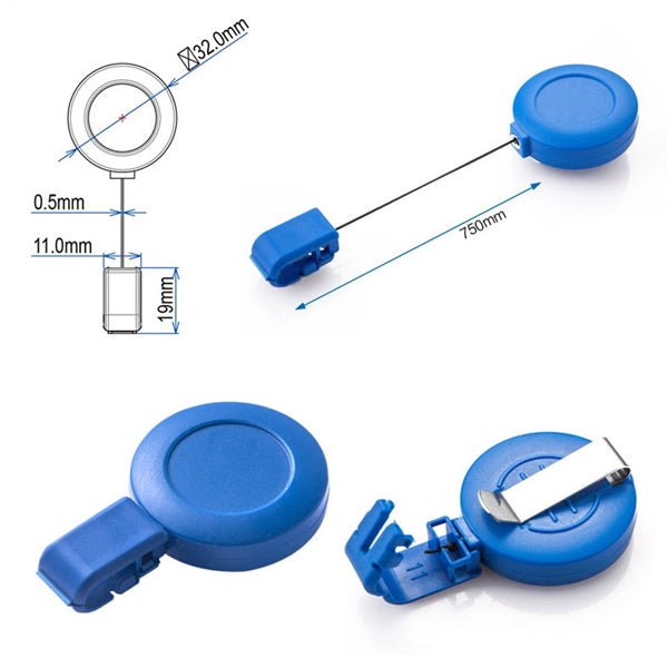 Round Retractable Badge Reel Holder