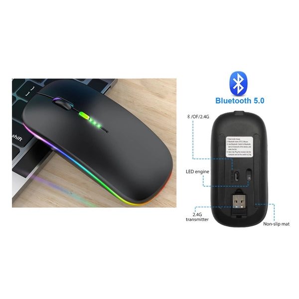 Wireless Bluetooth Illuminated Matte Mouse