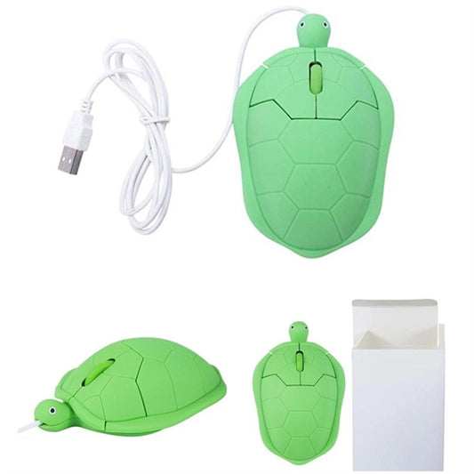 Turtle Shape Wired Corded Mouse