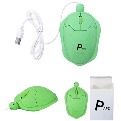 Turtle Shape Wired Corded Mouse