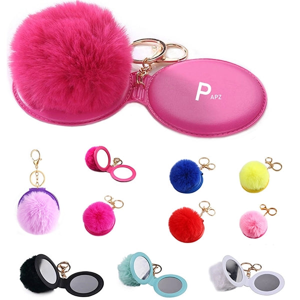 Fluffy Faux Fur Balls Keychain