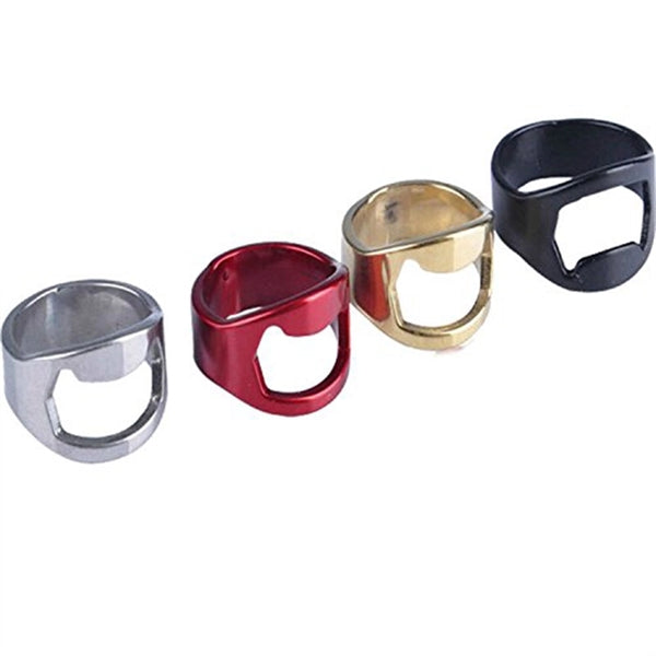 Stainless Steel Biker Finger Bottle Opener Ring