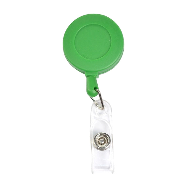 Round Frosted Badge Reel Holder w/ Belt Clip