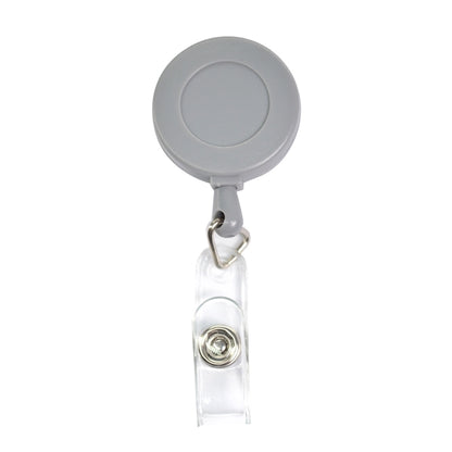 Round Frosted Badge Reel Holder w/ Belt Clip