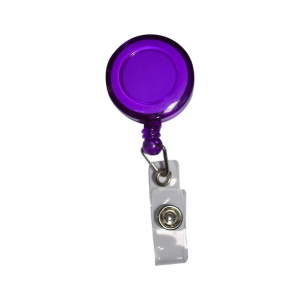 Round Badge Reel Holder Transparent w/ Paper