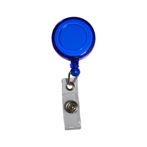 Round Badge Reel Holder Transparent w/ Paper
