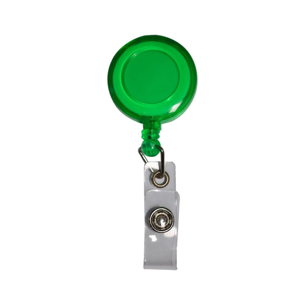 Round Badge Reel Holder Transparent w/ Paper