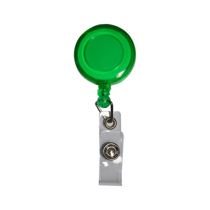 Round Badge Reel Holder Transparent w/ Paper