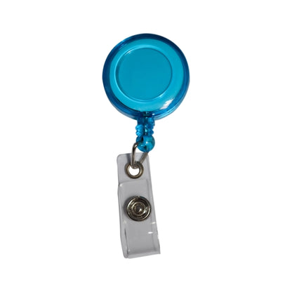 Round Badge Reel Holder Transparent w/ Paper