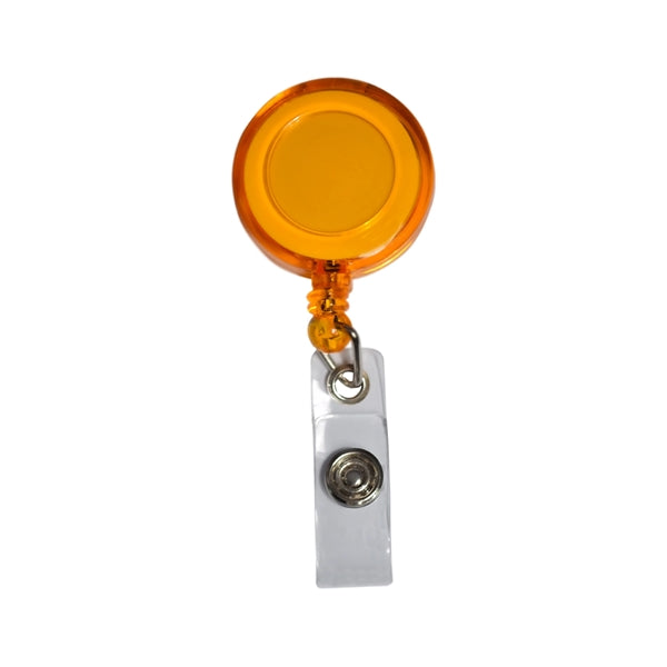 Round Badge Reel Holder Transparent w/ Paper