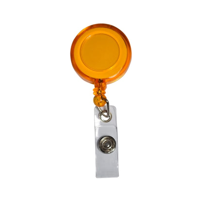 Round Badge Reel Holder Transparent w/ Paper