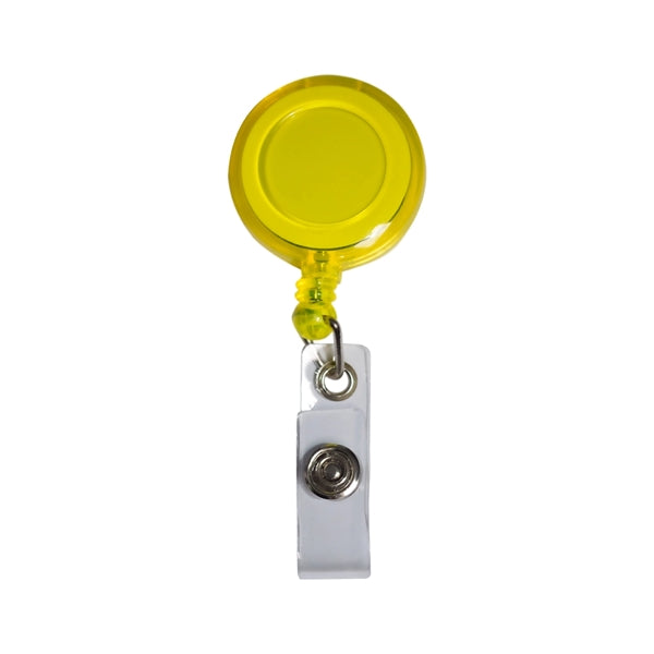 Round Badge Reel Holder Transparent w/ Paper