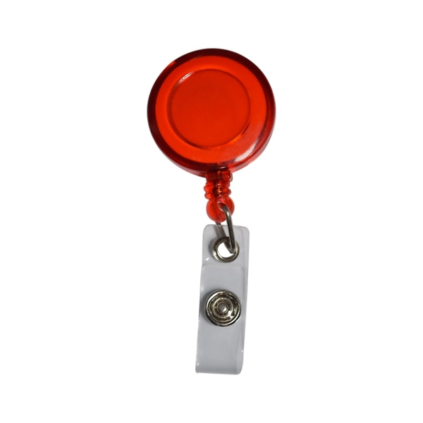 Round Badge Reel Holder Transparent w/ Paper