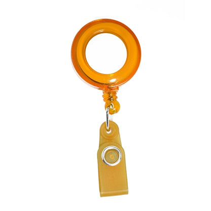 Transparent Round Badge Reel Holder w/ Match Color Strap