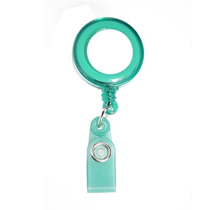Transparent Round Badge Reel Holder w/ Match Color Strap