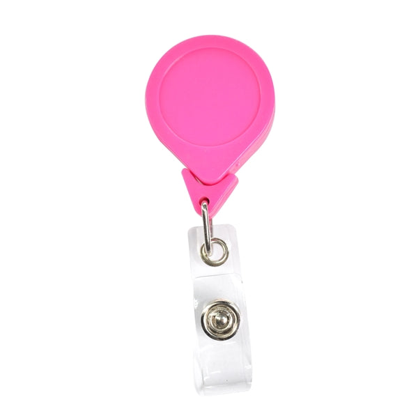 No-Twist Retractable Round Badge Reel w/ Belt Clip