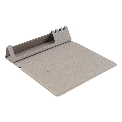 Pu Leather Fast Wireless Charger Mousepad Pen Holder