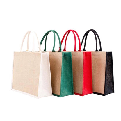 Colorful Burlap Tote Bags