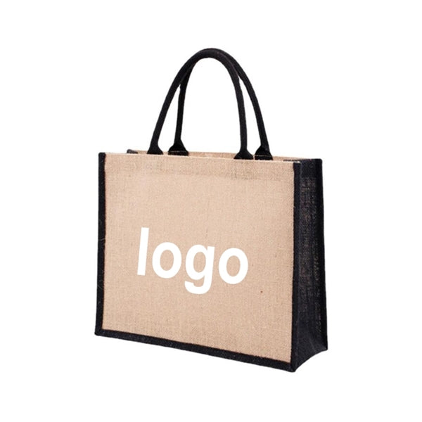 Colorful Burlap Tote Bags