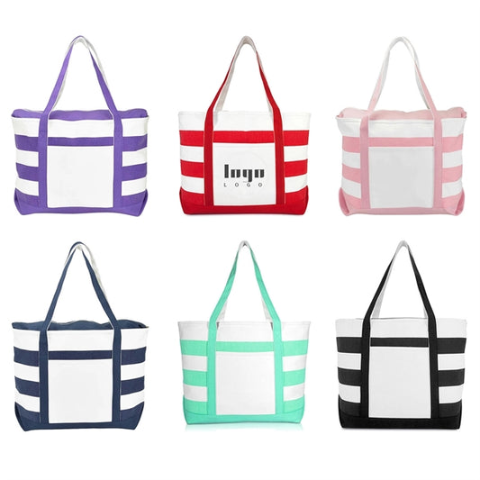 Cotton Canvas Nautical Tote Bag