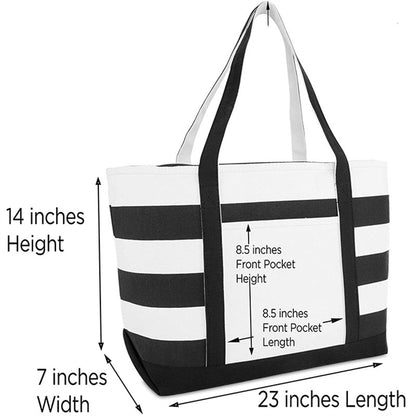 Cotton Canvas Nautical Tote Bag