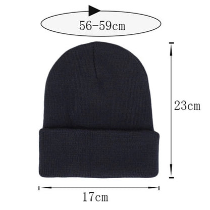 Warm Knitted Cuffed Beanie Hats
