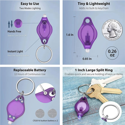 Mini UV LED Keychain Flashlight