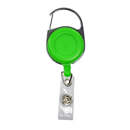 Retractable Carabiner Round Badge Reel w/ Belt Clip