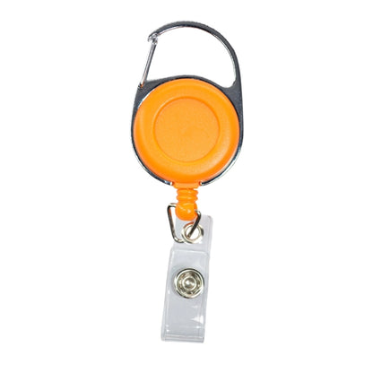 Retractable Carabiner Round Badge Reel w/ Belt Clip