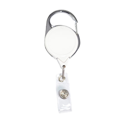 No-twist Carabiner Badge Reel w/ Belt Clip