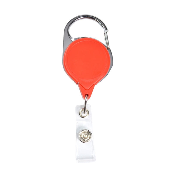 No-twist Carabiner Badge Reel w/ Belt Clip