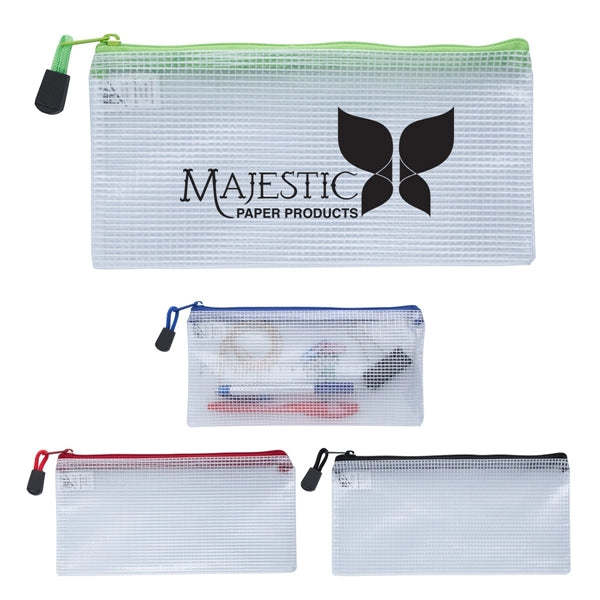 Custom Logo Zippered Pencil School Pouch