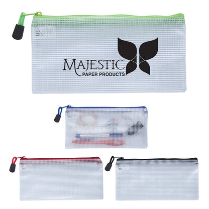 Custom Logo Zippered Pencil School Pouch