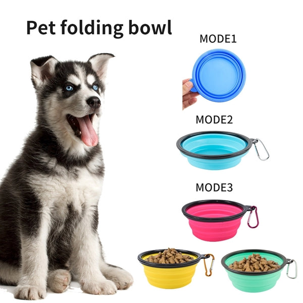 Silicone Portable Collapsible Expandable Pet Bowl