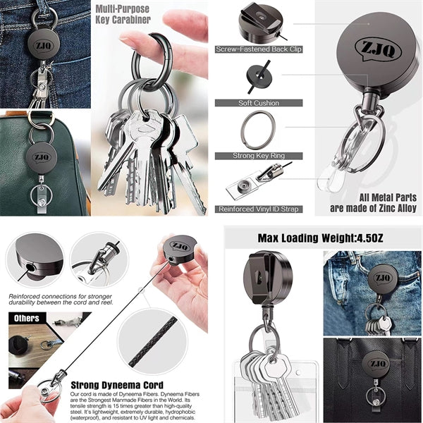 Retractable Keyring Metal Wire Keychain