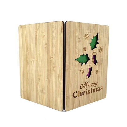 Christmas Holiday Folded Wood Cards