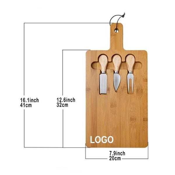 Bamboo Cheese Board Set