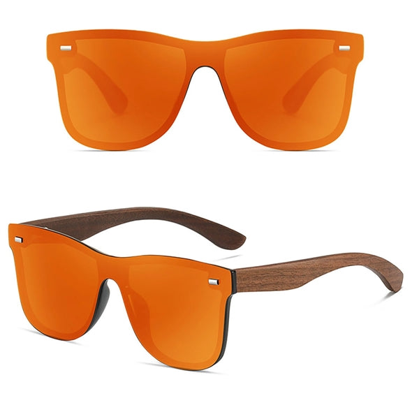Customize Polarized Sunglasses With Wooden Frame Legs