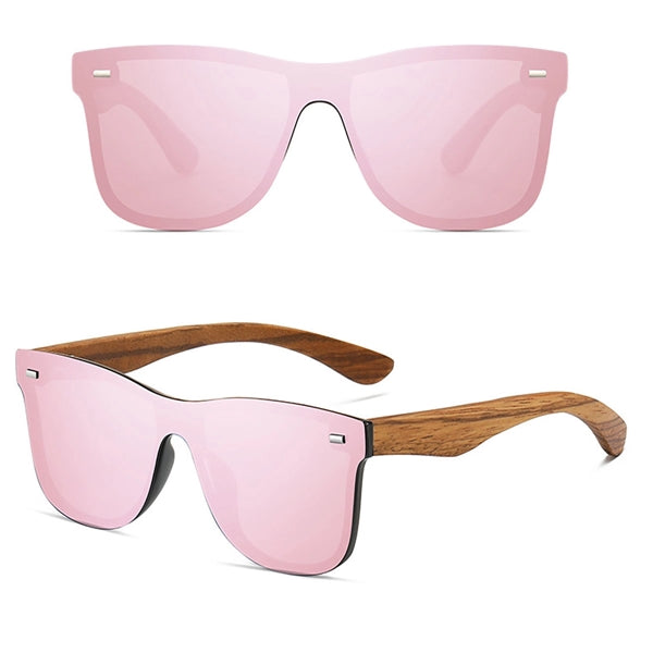 Customize Polarized Sunglasses With Wooden Frame Legs