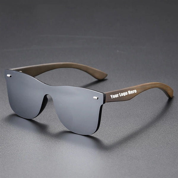 Customize Polarized Sunglasses With Wooden Frame Legs