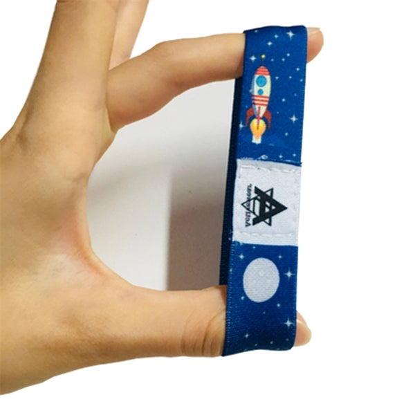 1" Sublimated Elastic Event Wristband w/ Customizable Woven