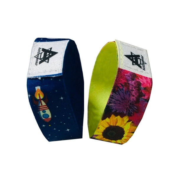 1" Sublimated Elastic Event Wristband w/ Customizable Woven