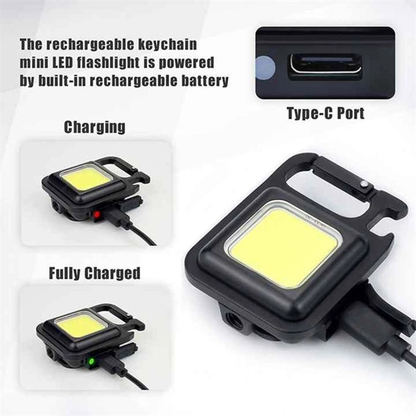 Mini Flashlights Multifunctional Keychain with Bottle Opener