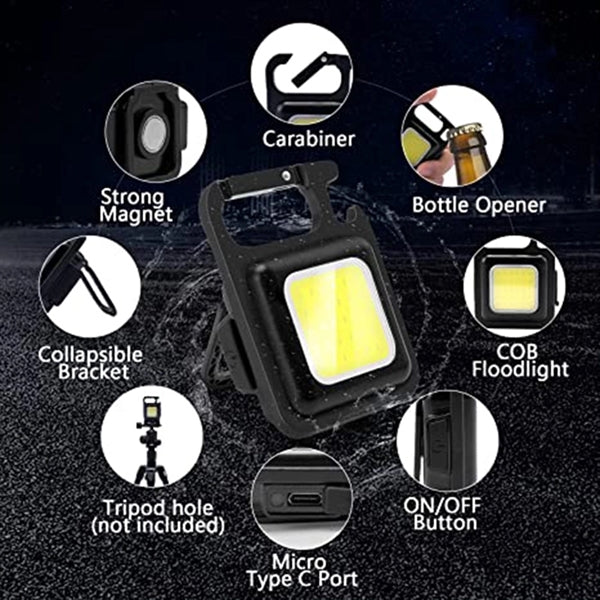 Mini Flashlights Multifunctional Keychain with Bottle Opener