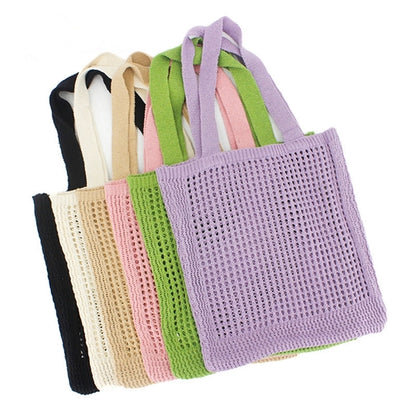 Crochet Hollow Out Top-handle Tote Daily Shopper Handbag